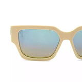 CHRISTIAN DIOR CD Logo Ivory Blue Mirrored Sunglasses - Clairely Amazing