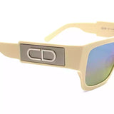 CHRISTIAN DIOR CD Logo Ivory Blue Mirrored Sunglasses - Clairely Amazing