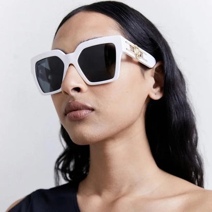 1010. Versace Medusa Deco Butterfly White Sunglasses