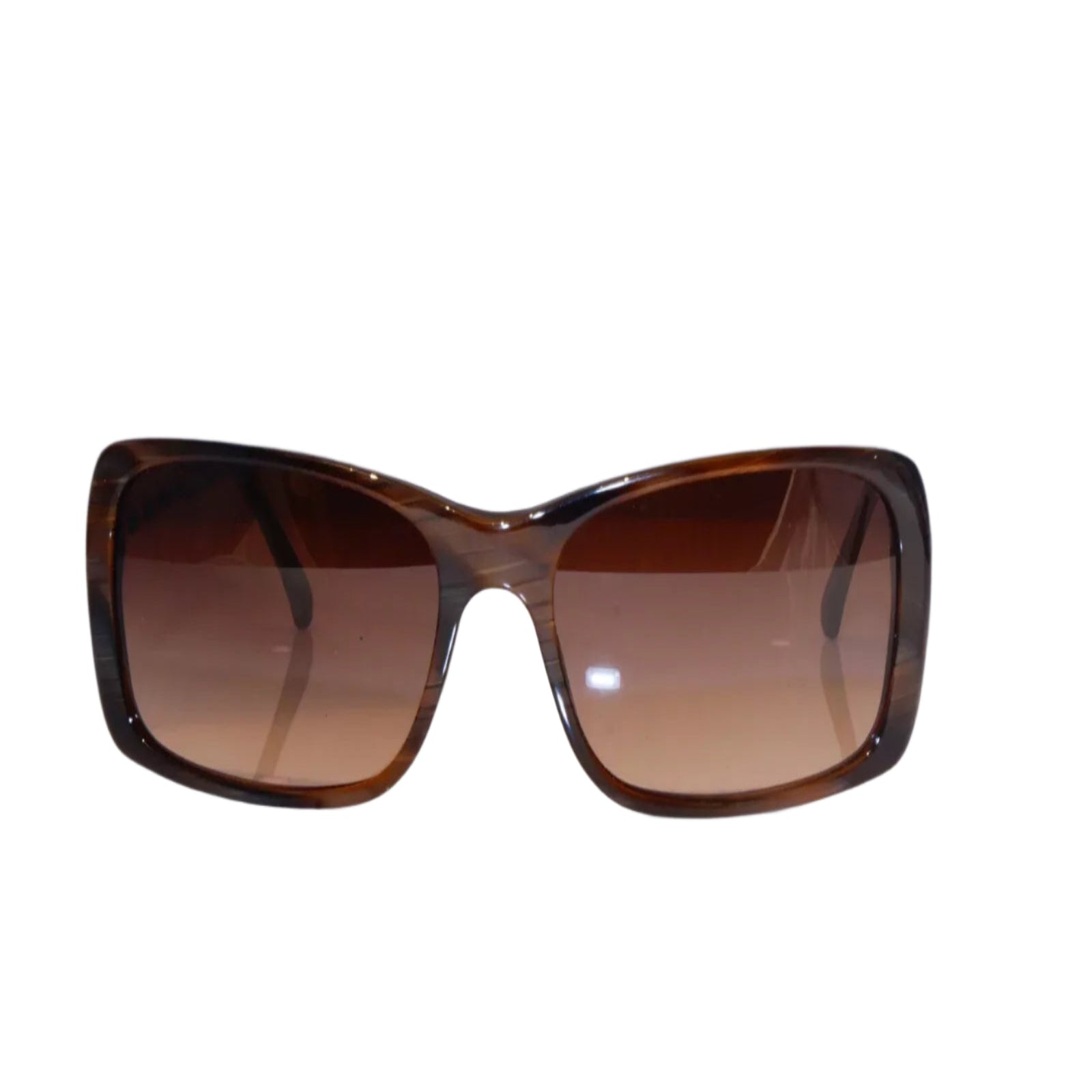 Chanel Brown Frame Chain-Link Sunglasses - Clairely Amazing