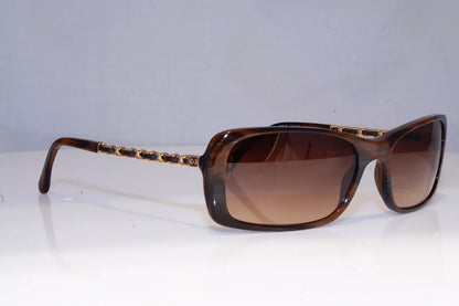 Chanel Brown Frame Chain-Link Sunglasses - Clairely Amazing