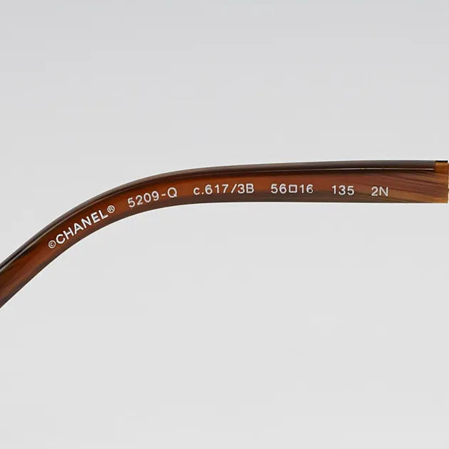 Chanel Brown Frame Chain-Link Sunglasses - Clairely Amazing