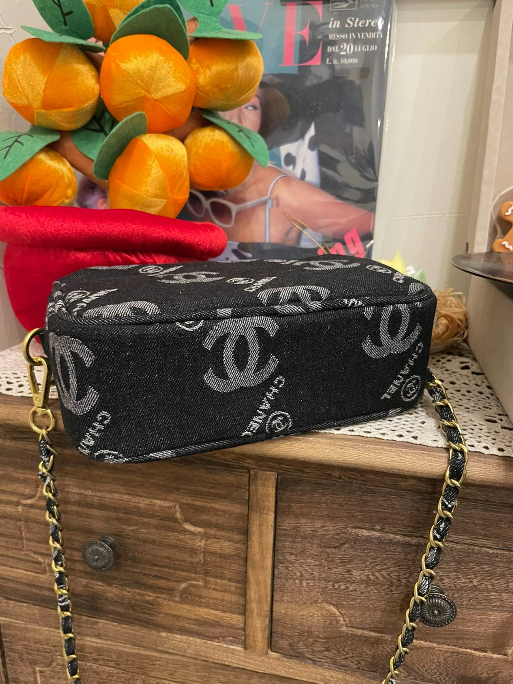 Chanel GWP Denim Cosmetic Bag – CC Monogram Travel Pouch (Blue or Black)
