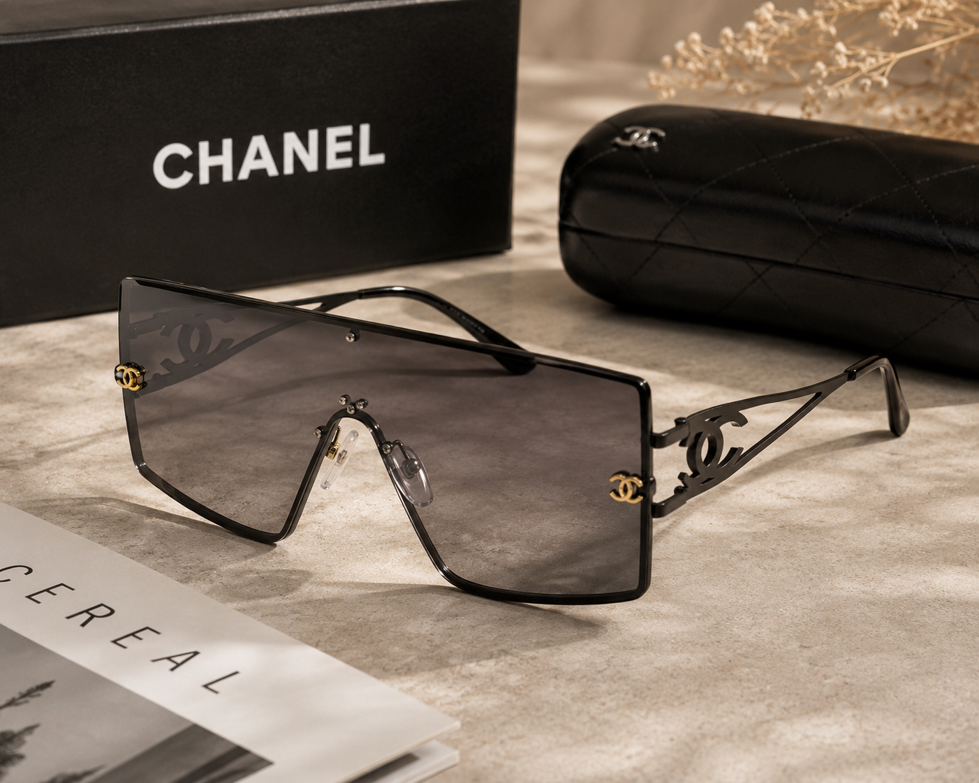 Fashion Designer-Inspired Metal Frame Sunglasses