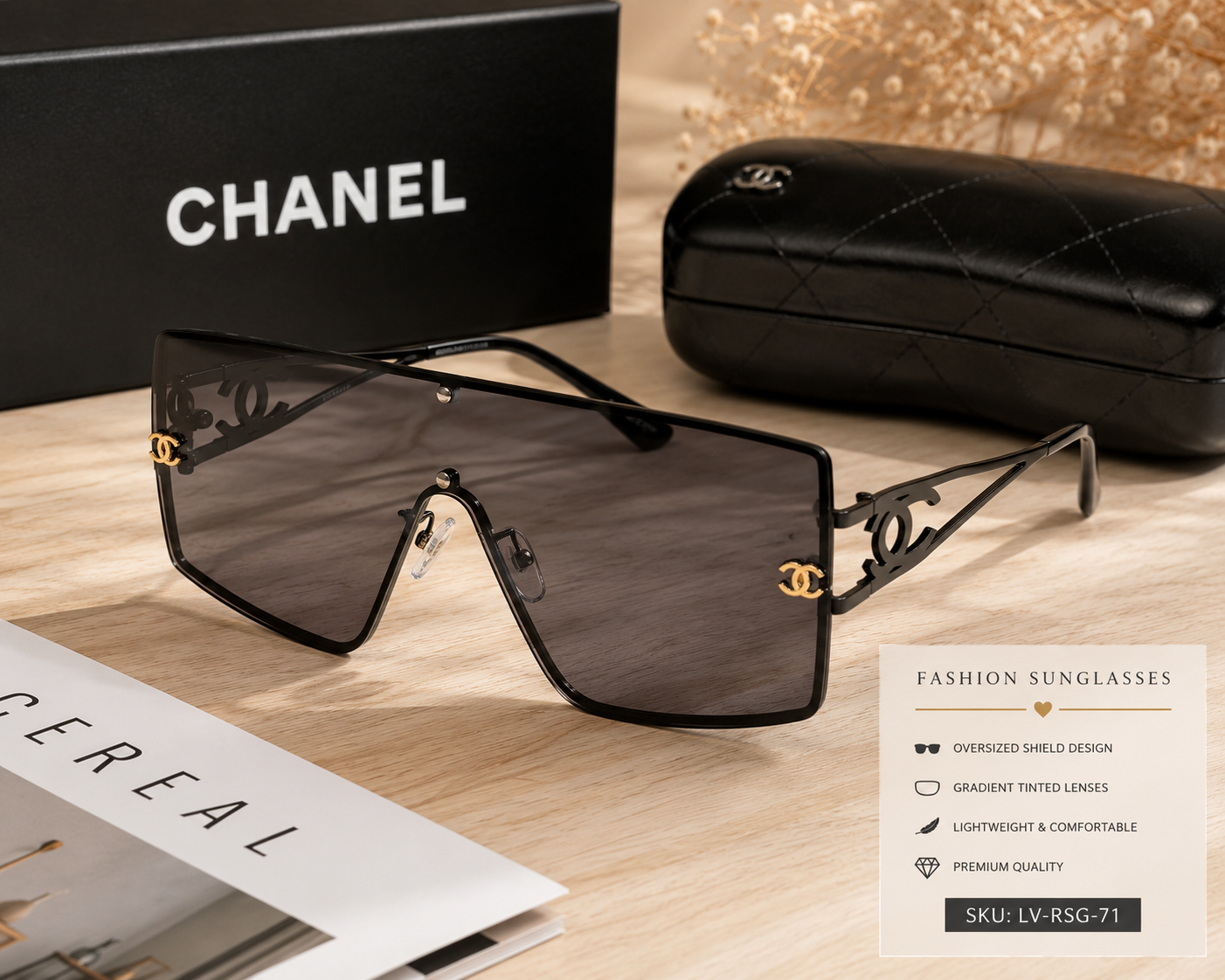 Fashion Designer-Inspired Metal Frame Sunglasses