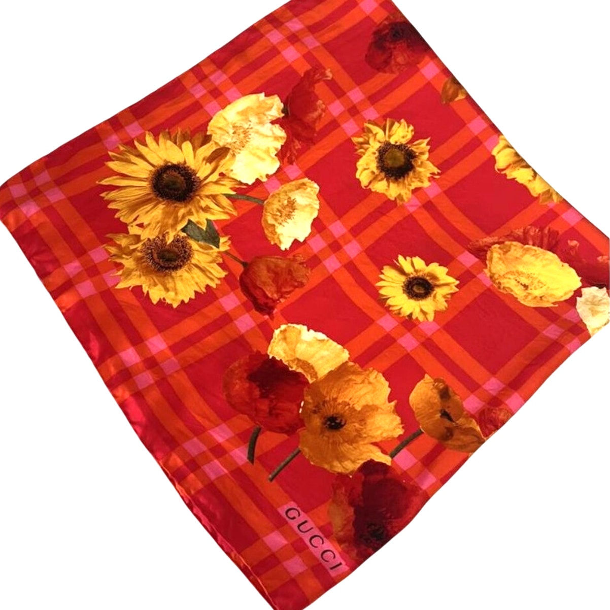 Gucci Silk Sunflower Scarf