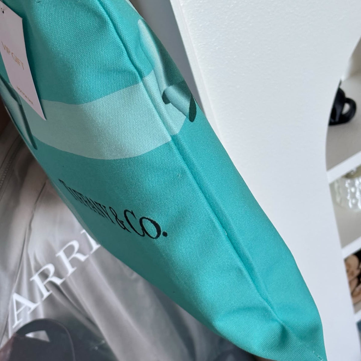 Tiffany & Co. GWP Tiffany Blue Bow Print Shoulder Tote Bag