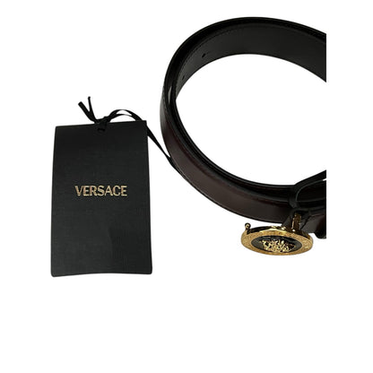 142. Versace Head Maroon/Brown Belt