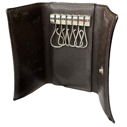 Loewe Black/Silver Anagram 6 Ring Keyholder
