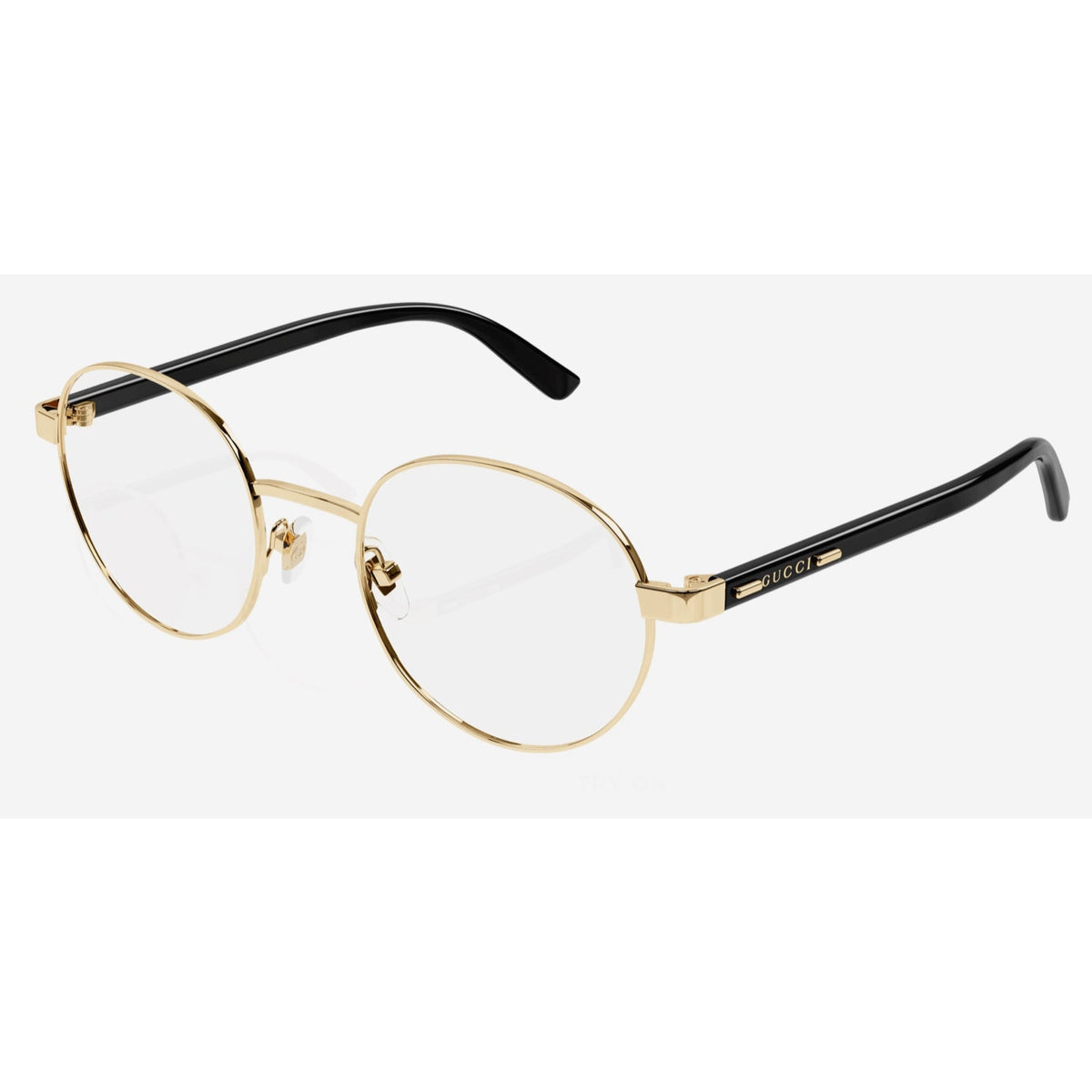 Authentic Gucci GG1585O Round Eyeglass Frames – Gold & Black | Made in Italy