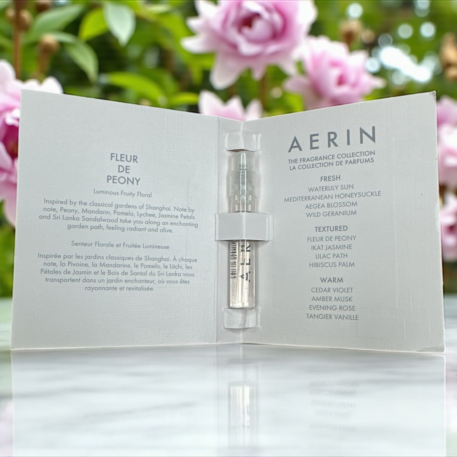 ✔️AERIN Fleur de Peony Eau de Parfum Sample — 1 ml / 0.03 fl oz Luxury Mini