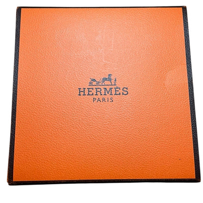 Hermes Lizard Kelly Lock Black & Gold Bangle