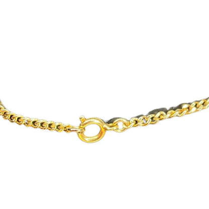 Dior Vintage CD Gold Rhinestone Necklace