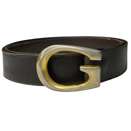 Gucci Gold G Leather Belt