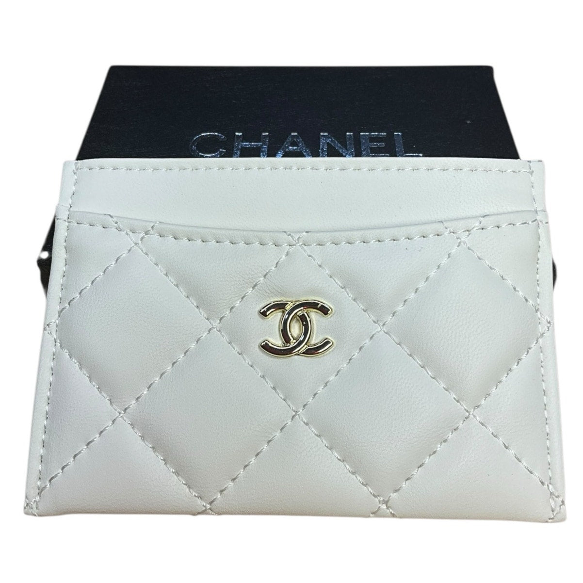 Chanel Beaute Luxury Quilted Leather Card Holder