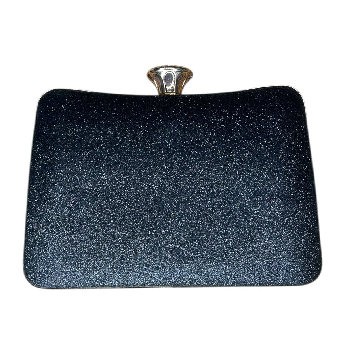 Gold glitter box clutch