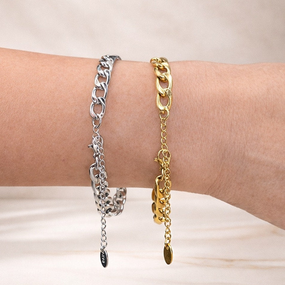 Chunky Chain Link Bracelet – Gold or Silver Tone