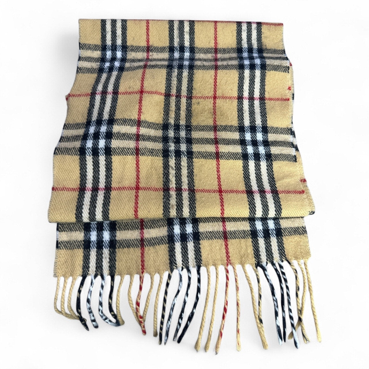 BURBERRY 100% Lambswool Check Scarf – Classic Nova Pattern