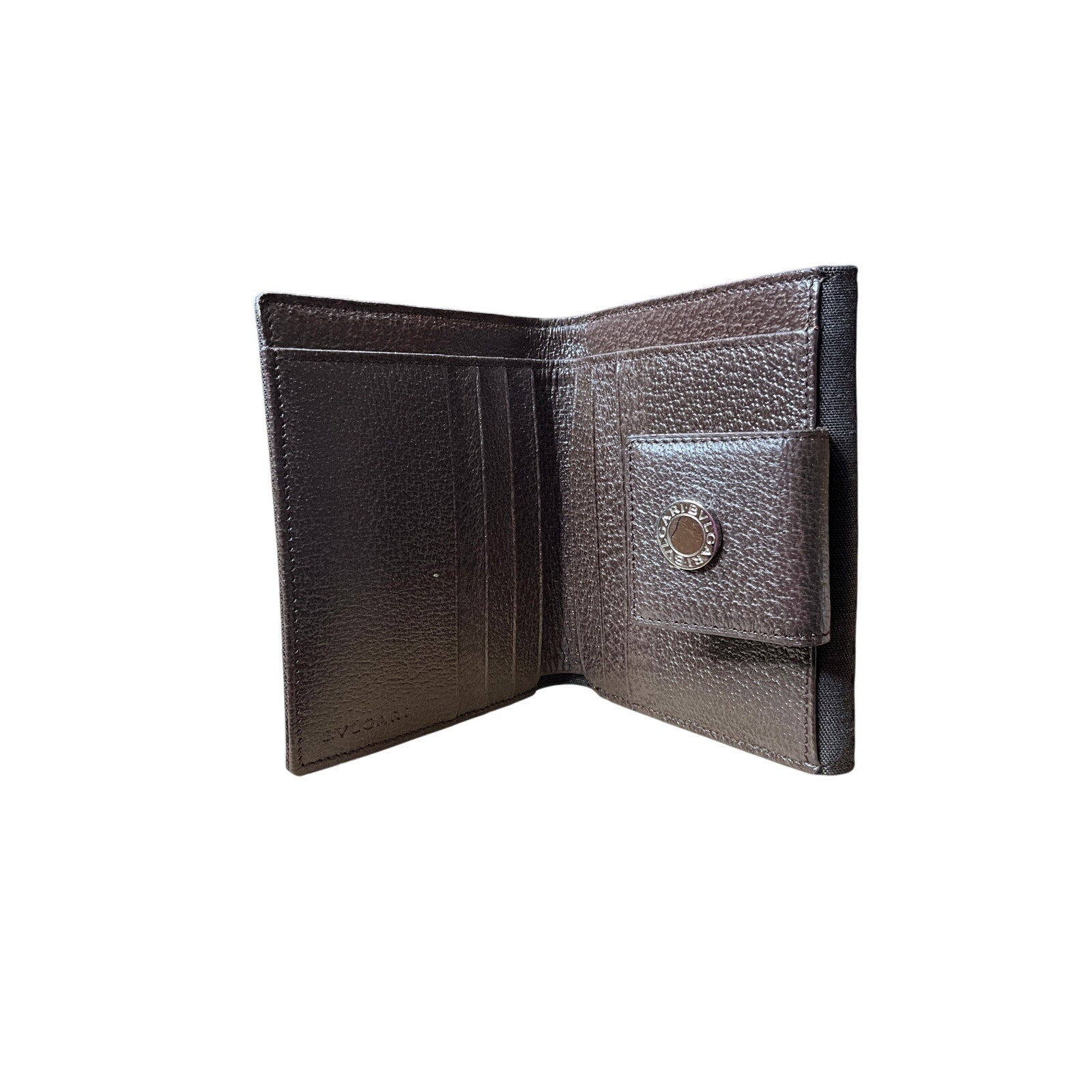 BVLGARI Brown Leather Wallet
