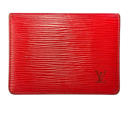 Louis Vuitton Red Epi Leather Card Holder
