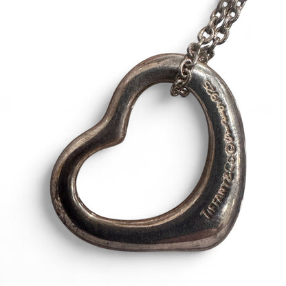 Tiffany & Co. Elsa Peretti Open Heart Silver Necklace