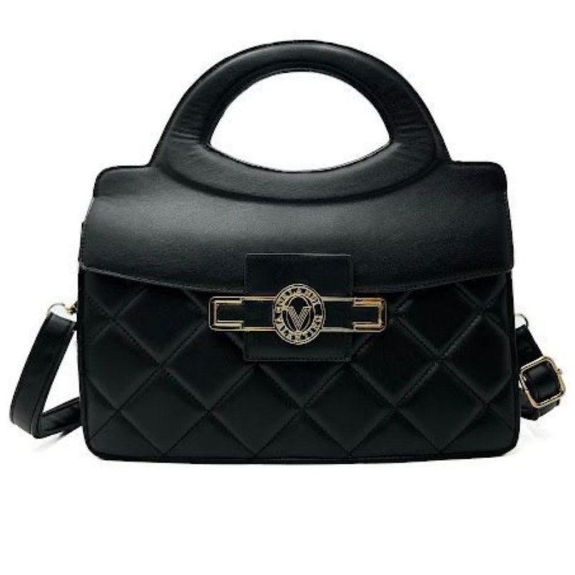 Valentino Orlandi Black Quilted Handbag