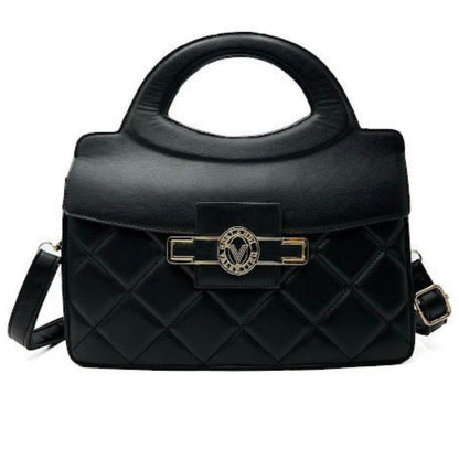 Valentino Orlandi Black Quilted Handbag