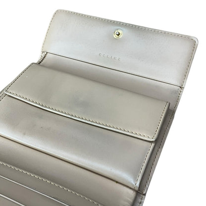 Celine Beige Macadam Tri-Fold Wallet