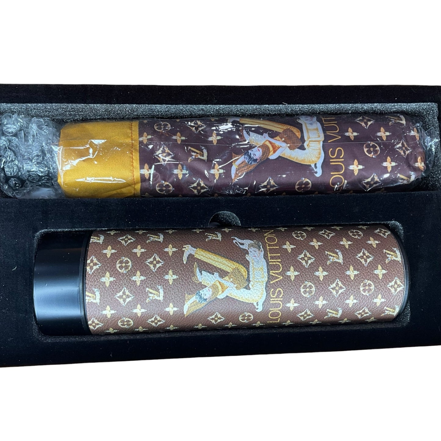 Luxury-Style Umbrella & Tumbler