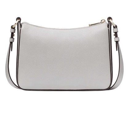 Kate Spade Hudson Medium Pebbled Leather Crossbody - Platinum Gray