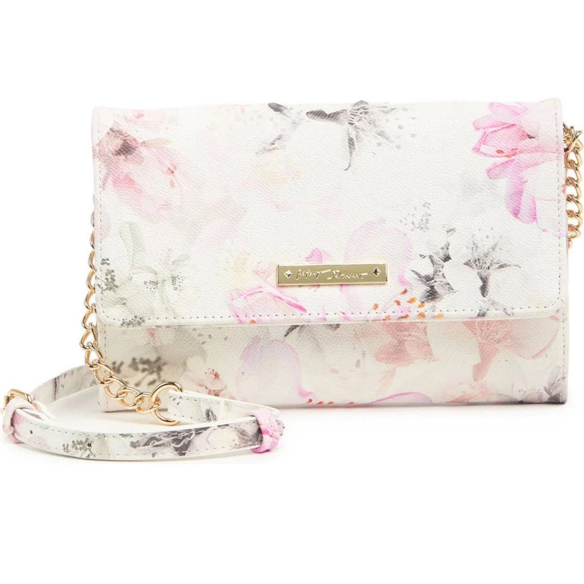 Betsey Johnson Sam Floral Crossbody Bag Cherry/White One Size