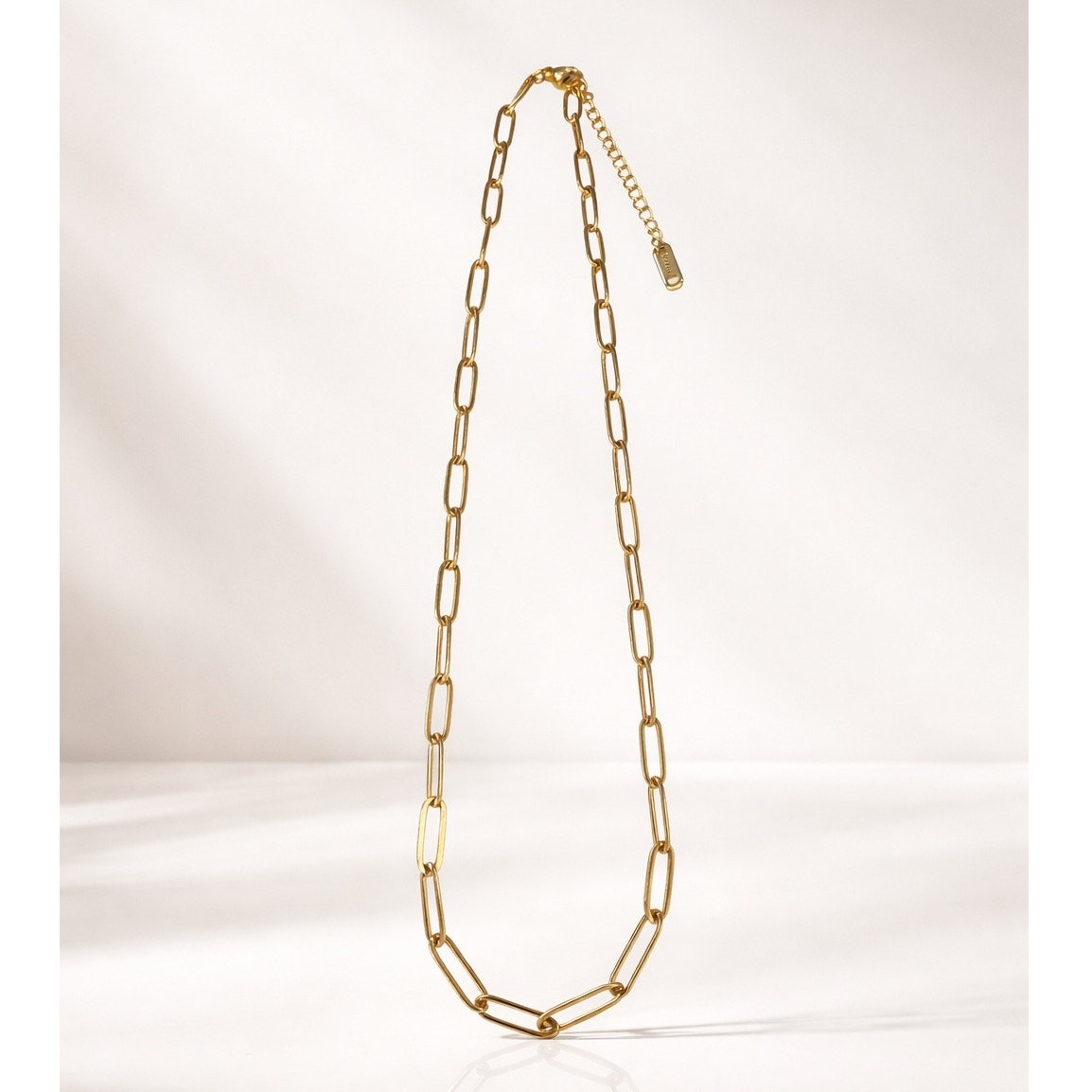 Gold Tone Chain Necklace – Minimalist Link Chain