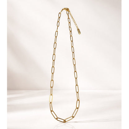 Gold Tone Chain Necklace – Minimalist Link Chain