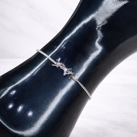 Minimal Silver Tone Chain Bracelet – Delicate & Elegant Design