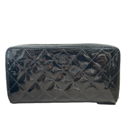 Chanel Patent Quilted Wallet