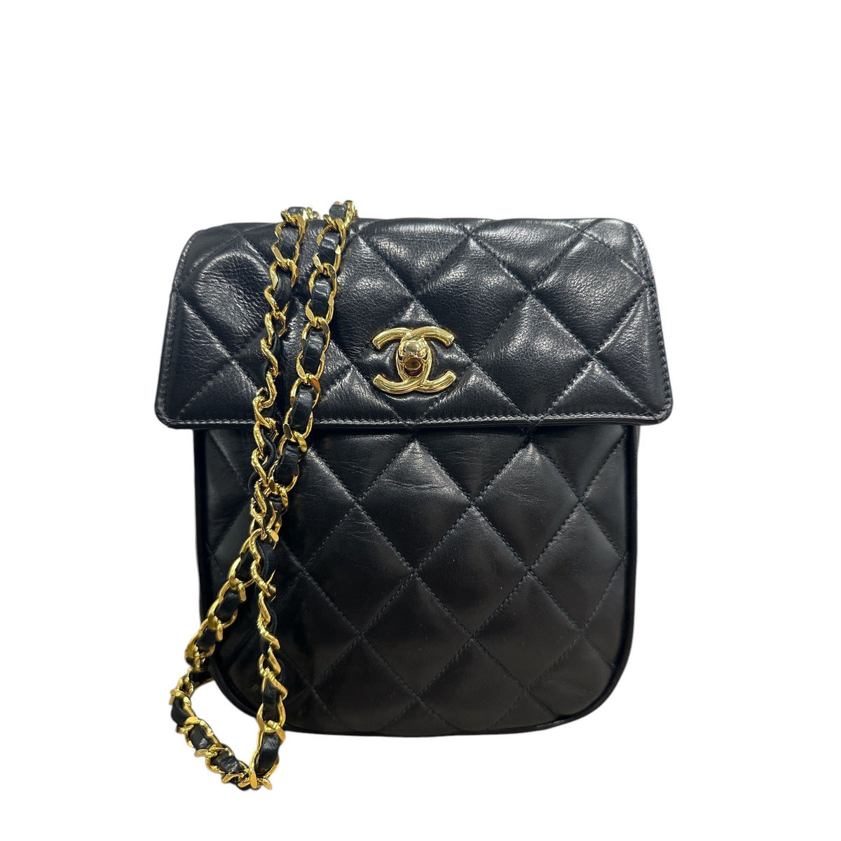 Chanel Lambskin Quilted Flap Crossbody Black - Clairely Amazing