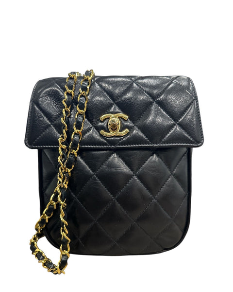 Chanel Lambskin Quilted Flap Crossbody Black - Clairely Amazing