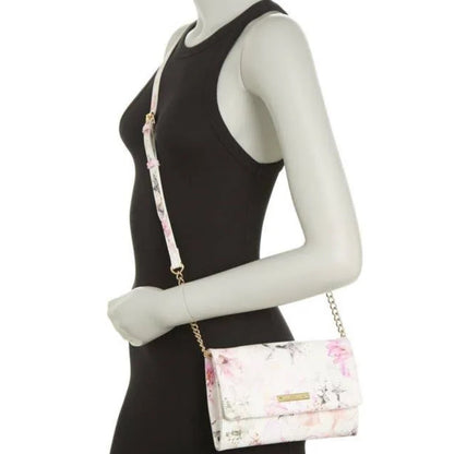 Betsey Johnson Sam Floral Crossbody Bag Cherry/White One Size