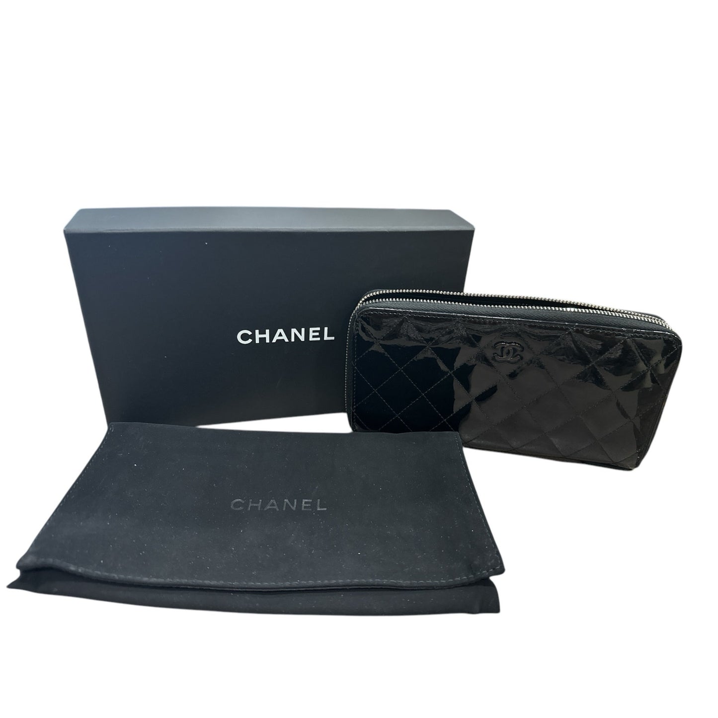Chanel Patent Quilted Wallet