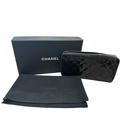 Chanel Patent Quilted Wallet