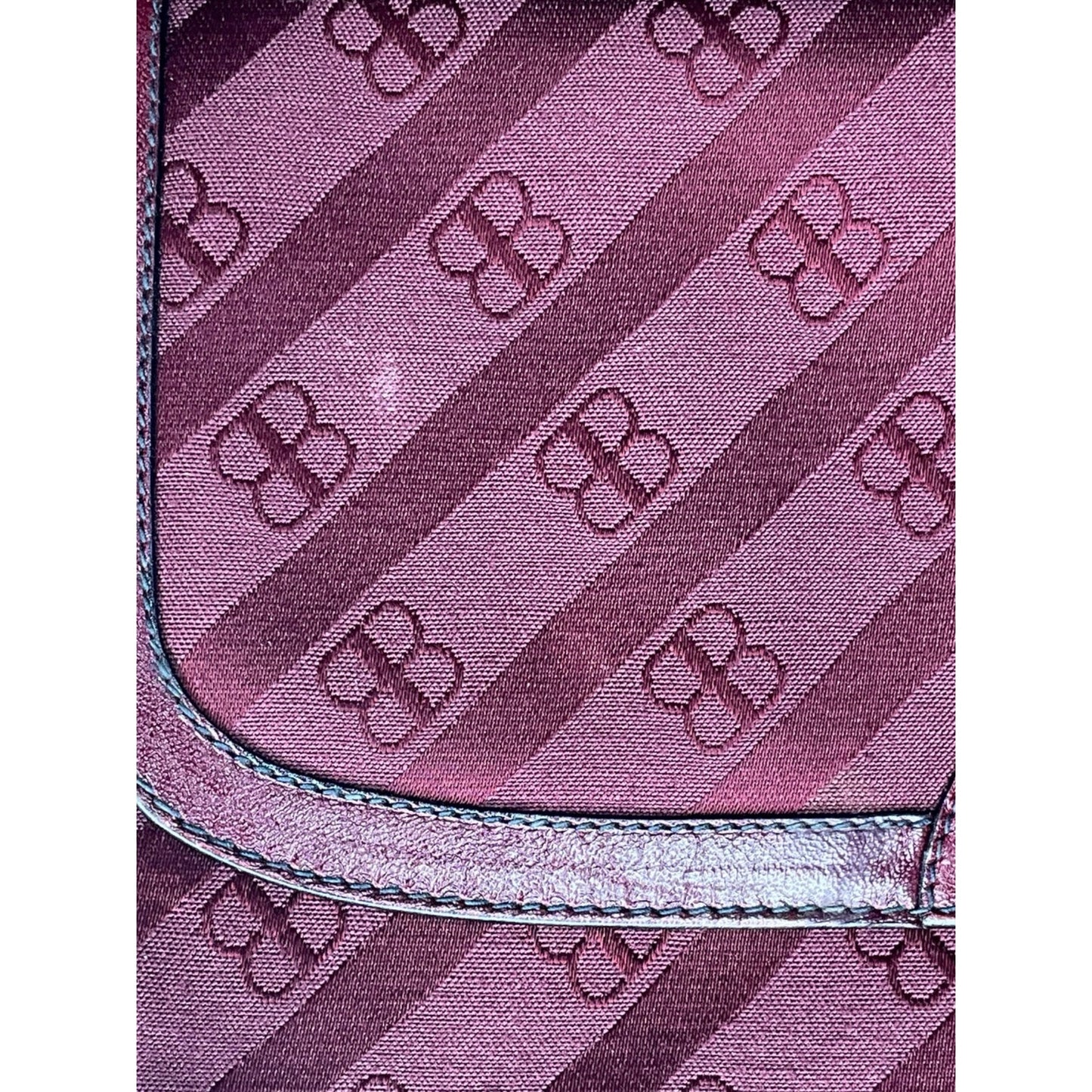 11. Balenciaga Burgundy Monogram Shoulder Bag