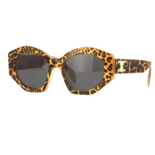 Celine Animal Print Triomphe Cat Eye Sunglasses