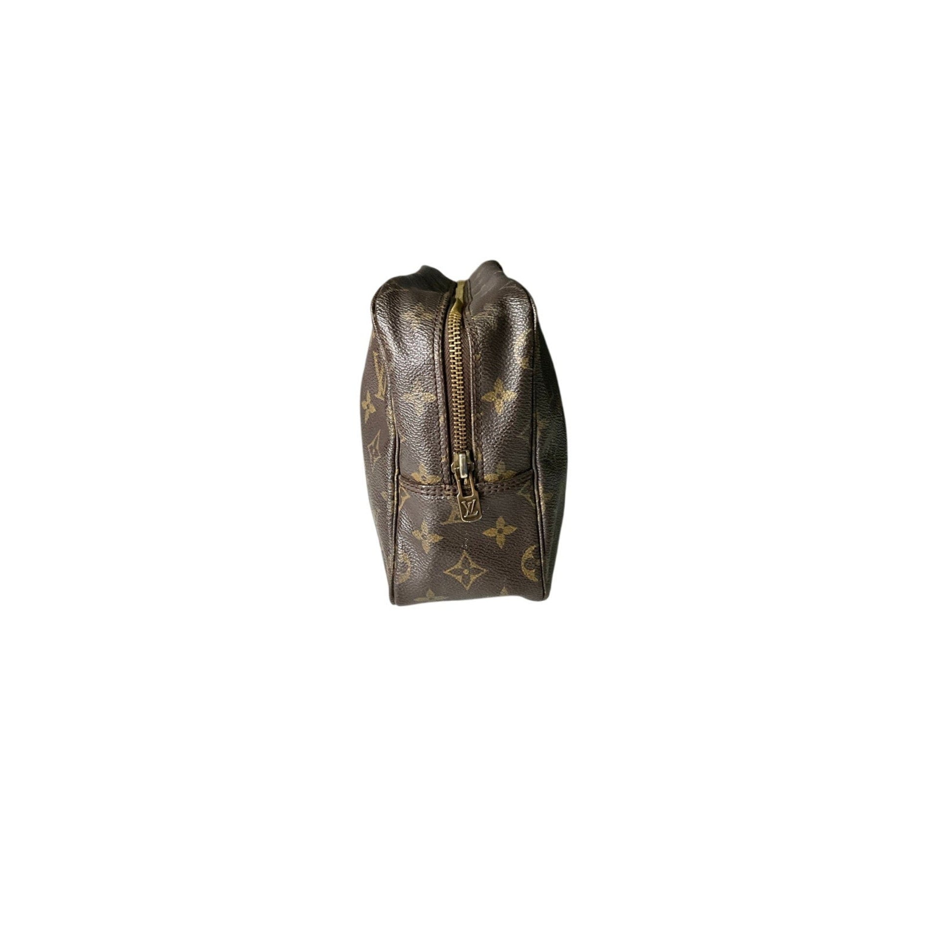 Louis Vuitton monogram backpack on a white background