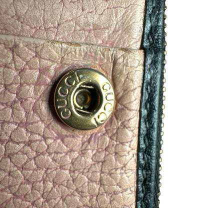 Gucci Calfskin GG Marmont Bow Flap Wallet Black