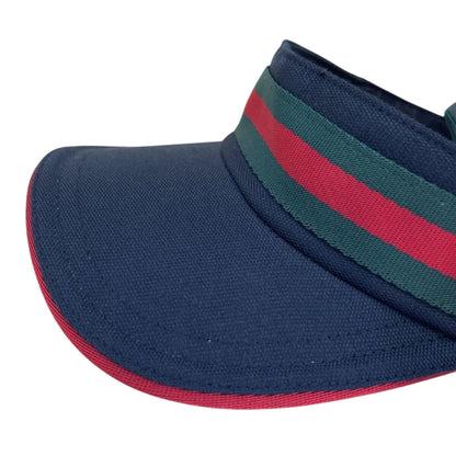 Gucci GG canvas visor with Web stripe
