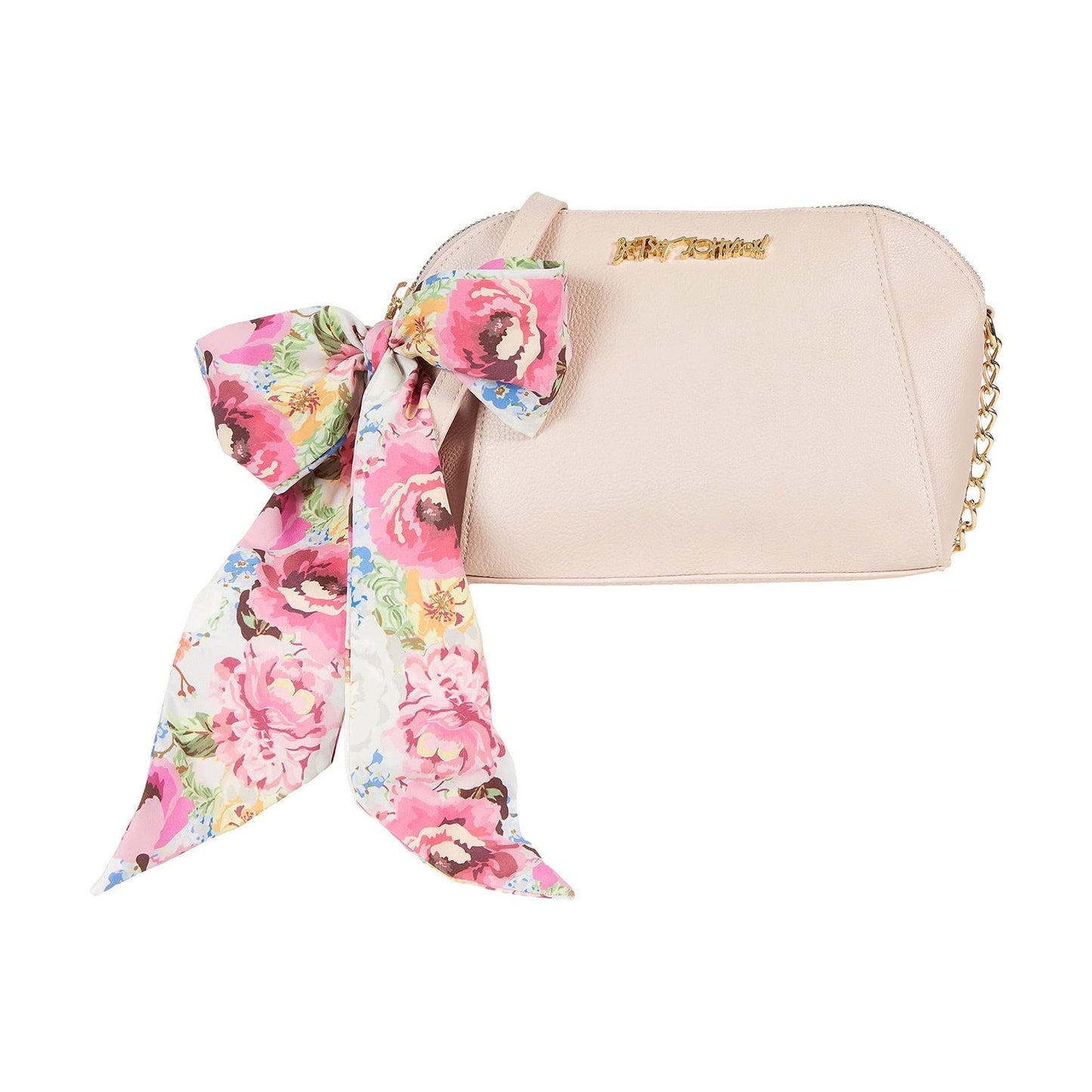 Betsey Johnson XO Anaya Crossbody with Scarf and Chain Strap