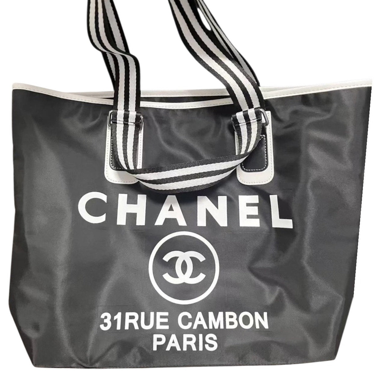 Chanel Beaute Black & White Tote Bag -Cambon