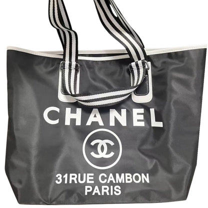Chanel Beaute Black & White Tote Bag -Cambon