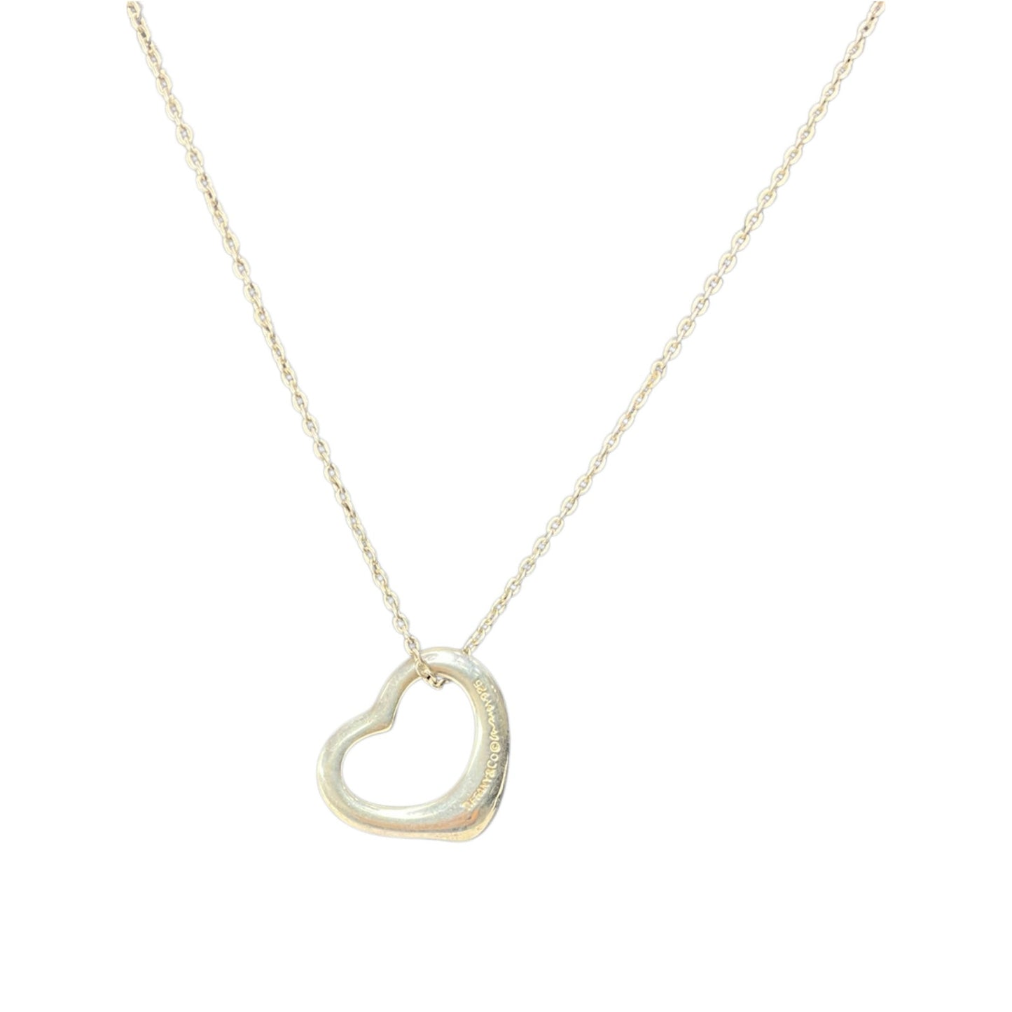 Tiffany & Co. Elsa Peretti Open Heart Silver Necklace