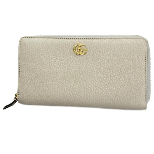 Gucci Beige Leather Logo Wallet